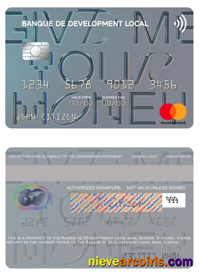 Algeria Banque de Développement Local mastercard